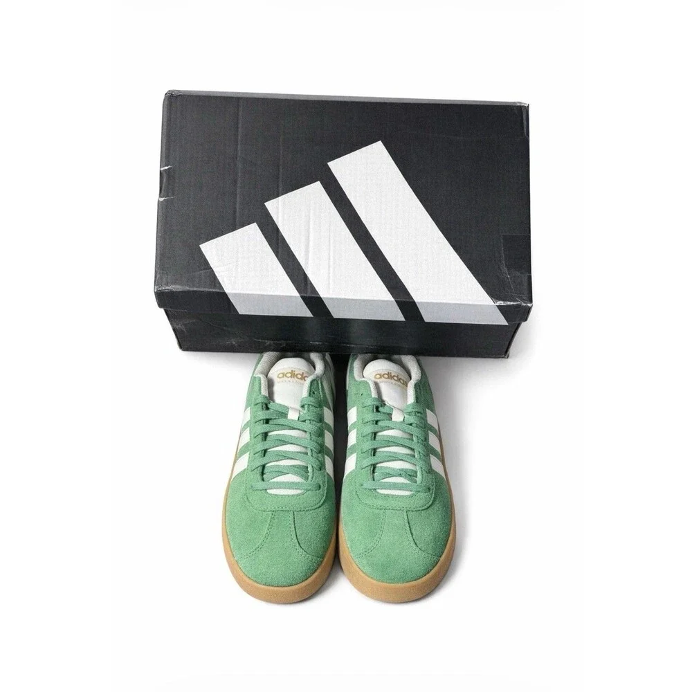 adidas VL Court 2.0 Green Suede Men's Sneakers US Size 10 Casual Lightweight